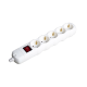 Multiple 3 sockets without cable white - Bubble + Lighting switch on/off - BMS20S3  - aca elec