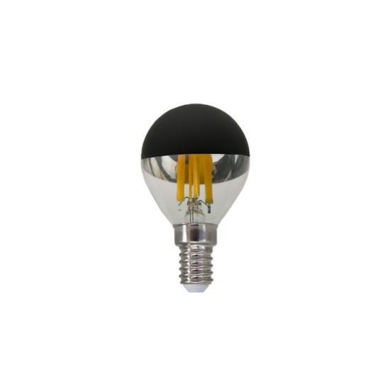 Λάμπα Led Dimmable Μισό Μάυρο Nήματος E14 - Σφαιρική 5W 2700K - BOVA5WWDIMB - Diolamp