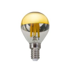 Λάμπα Led Dimmable Μισό Χρυσό Nήματος E14 - Σφαιρική 5W 2700K - BOVA5WWDIMG - Diolamp
