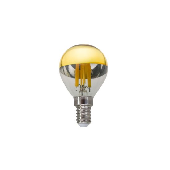 Λάμπα Led Dimmable Μισό Χρυσό Nήματος E14 - Σφαιρική 5W 2700K - BOVA5WWDIMG - Diolamp