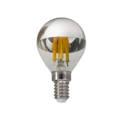 Λάμπα Led Dimmable Μισό Ασημί Nήματος E14 - Σφαιρική 5W 2700K - BOVA5WWDIMS - Diolamp