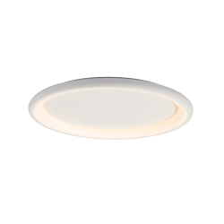 Ceiling light LED 100W 3000k 7010lm Dimmable Metal + Aluminium + PMMA  / Mat white + Opal D81XH8,5CM DIANA - acadecor