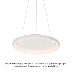 Φωτιστικό κρεμαστό LED 48W 3000k 4610lm Dimmable Μέταλλο + Αλουμίνιο + PMMA / Λευκό μάτ + Γαλακτερό D61 X H120CM DIANA - acadecor
