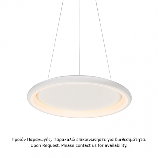 Φωτιστικό κρεμαστό LED 48W 3000k 4610lm Μέταλλο + Αλουμίνιο + PMMA / Λευκό μάτ + Γαλακτερό D61 X H120CM DIANA - acadecor