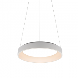 Φωτιστικό κρεμαστό LED 80W 3000k 4100lm Dimmable Μέταλλο + Αλουμίνιο + PMMA / Λευκό μάτ + Γαλακτερό D78XH120CM APOLLO - acadecor