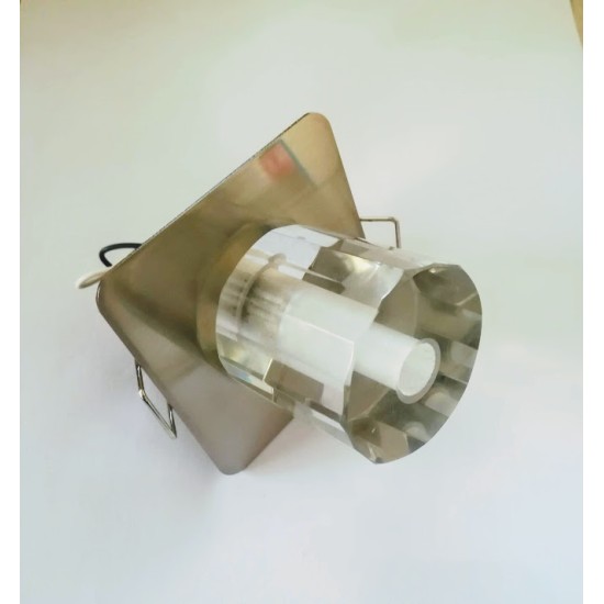 Recessed round spot luminaires Nickel mat - Steel+Glass G4 - aca