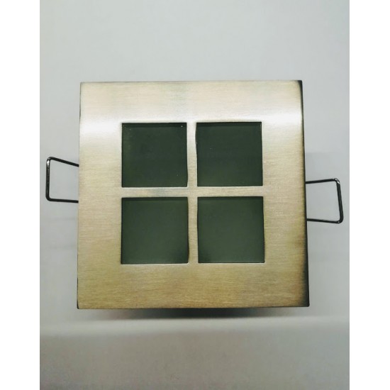 Recessed corridor spot luminaires nickel mat - Steel+Glass G4 - aca