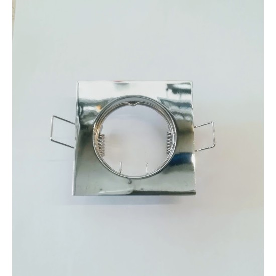 Σπότ χωνευτό τετράγωνο MR16 - Νίκελ - aca