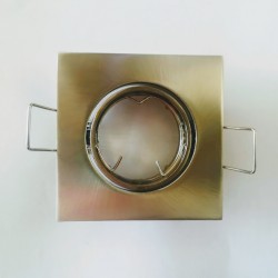 Σπότ χωνευτό τετράγωνο κινητό MR11 - Νίκελ μάτ - aca