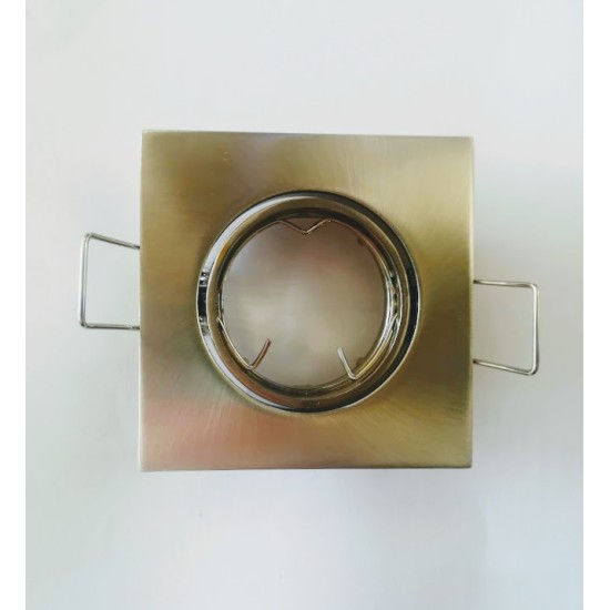 Σπότ χωνευτό τετράγωνο κινητό MR11 - Νίκελ μάτ - aca