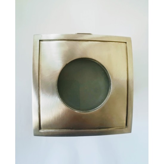 Σπότ χωνευτό τετράγωνο - Νίκελ μάτ - Αλουμίνιο MR16/GU10 - aca