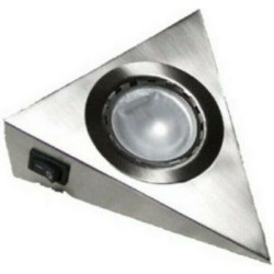 Επίτοιχο σπότ τριγωνικό Νίκελ μάτ + Διακόπτη on/off - G4 20W - TRIAN - ACA