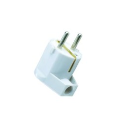 Φίς ρέυματος 16A/250V σούκο αρσενικό πλαγίας λευκό - BSPANGLED - aca elec