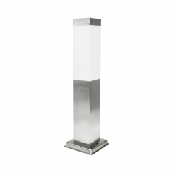Φωτιστικό κολωνάκι κήπου τετράγωνο 1xE27 max Ανοξείδωτο ατσάλι + Πολυκαρμπονικό 60mmx400mm LOOP I - aca