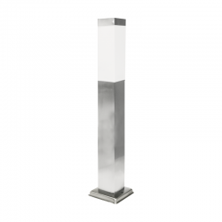 Garden square post luminaire 1xE27 max Stainless steel + PC 60mmx800mm LOOP I - aca
