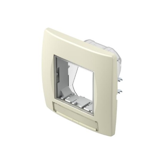 Σέτ πριζών με πλάκα επιγραφής για χρήση σε χώρους με υγρασία IP44 2M PW TEM MODUL