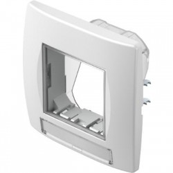 Σέτ πριζών με πλάκα επιγραφής για χρήση σε χώρους με υγρασία IP44 2M PW TEM MODUL