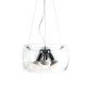 Pendant light 3 x E27 60W Metal + Glass + PVC clear cable / Clear Φ40XΗ128 PONTIAC - acadecor