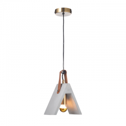 Φωτιστικό κρεμαστό 1xE27 40W max Τσιμέντο + Δέρμα  20Χ10ΧΗ100CM ALFA - acadecor