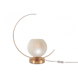 Φωτιστικό επiτραπέζιο 1xE27 40W max Μέταλλο / Γυαλί - french χρυσό + Λευκό περλέ 35ΧH37CM  IPARELLE - acadecor