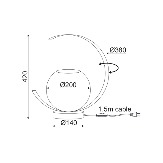 Φωτιστικό επiτραπέζιο 1xE27 40W max Μέταλλο / Γυαλί - french χρυσό + Λευκό περλέ 35ΧH37CM  IPARELLE - acadecor