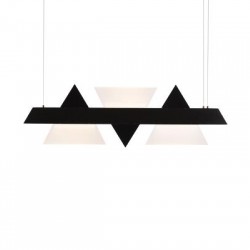 Φωτιστικό κρεμαστό 18W LED 3000k 1960lm Μάυρο+Διάφανο 7,5X100XH120CM ARMSTRONG - acadecor