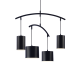Φωτιστικό κρεμαστό 4xE27 40W max Μέταλλο - Μάυρο Φ60XH150CM ESCALA - acadecor