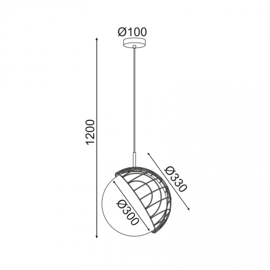 Φωτιστικό κρεμαστό 1xE27 60W Ραττάν & Λευκό γυαλί D33XH120CM AURORA - acadecor