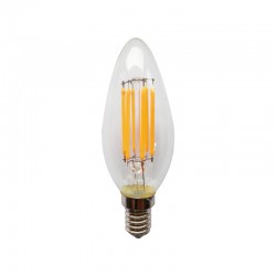 Λαμπτήρας Led κερί διάφανο - 230V / Ε14  6W / 4000K - DECO6NW - Diolamp