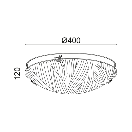 Ceiling light 3xE27 max 60W Crystallize glass + Metal / White - Clear + Chrome Φ40ΧΗ12CM FORCE - acadecor 