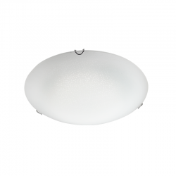 Ceiling light 2xE27 max 60W Glass + Metal / Sandblast - Clear + Chrome Φ30ΧΗ10CM SCILLA - acadecor 