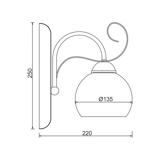 Φωτιστικό επίτοιχο 1 x E27 60W Μεταλλο + Γυαλί / Λευκό πατίνα - Αντικέ χρυσό + Λευκό 13,5Χ25,2Χ22CM FOYER - acadecor 