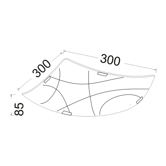 Ceiling light 2xE27 max60W Metal + Glass / Chrome + White + Clear 30X30X8.5CM LOCRIS - acadecor 