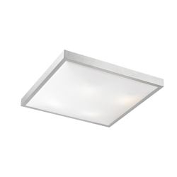 Ceiling light LED 4xE27 max15W Metal + Acrylic / Aluminium + White 48X48X7CM INDIANA - acadecor 