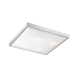 Ceiling light LED 3xE27 max15W Metal + Acrylic / Aluminium + White 41X41X7CM INDIANA - acadecor 