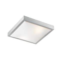 Ceiling light LED 2xE27 max15W Metal + Acrylic / Aluminium + White 30X30X7CM INDIANA - acadecor 