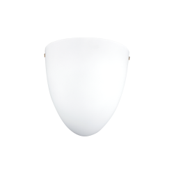 Φωτιστικό επίτοιχο αχιβάδα 1xE27 max 60W Μέταλλο + Γυαλί / Νίκελ + Λευκό 11X21XH20cm TURTLE - acadecor 