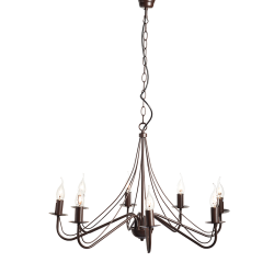 Pendant light 8 x E14 40W Metal + PVC cable / Brown - Black Φ76ΧΗ95CM PALMYRA - acadecor 