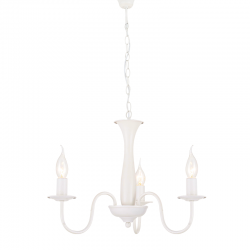 Φωτιστικό κρεμαστό 3 x E14 40W Μέταλλο + PVC καλώδιο  / Λευκό μάτ Φ49,5ΧΗ89,5CM KNOSSOS - acadecor 