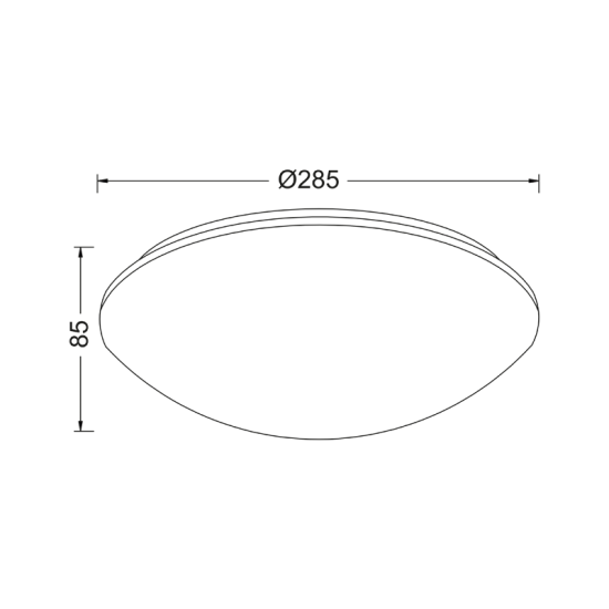 Ceiling light 1xE27 max 40W Metal + PMMA / White Φ28,5ΧΗ8,5CM VEGAS - acadecor 