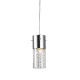Pendant light 1 x E14 60W Crystal + Metal + Glass + Clear PVC cable / Chrome + Clear Φ11CM MIA - acadecor 