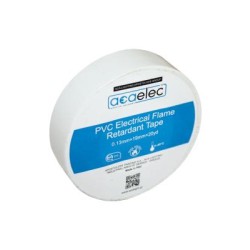 Μονωτική ταινία PVC λευκή 0.13mm x 19mm x20yds/18,3m - aca elec