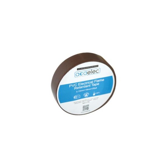 Μονωτική ταινία PVC καφέ 0.13mm x 19mm x20yds/18,3m - aca elec