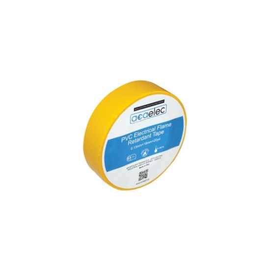 Μονωτική ταινία PVC κίτρινη 0.13mm x 19mm x20yds/18,3m - aca elec