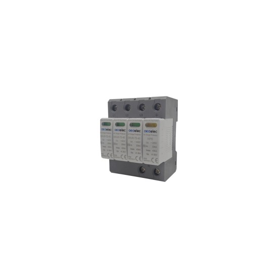 Απαγωγέας υπέρτασης 4 Στοιχείων T2 3P+N - 40kA 440V AC  - acaelec 