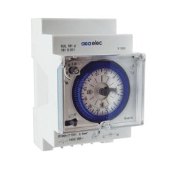 Χρονοδιακόπτης αναλογικός ράγας 3 Στοιχείων - Ημερήσιος με εφεδρεία 200 Ωρών - SUL181d - acaelec