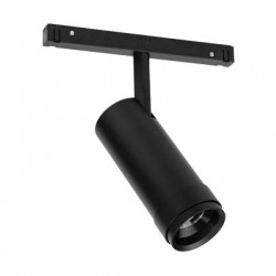 Track luminaire spot black 20W 48V DC 3000κ / 4000k 1650lm Stepless zoomable 20 - 50° OSRAM RA90 Φ57.5x152mm - EDNA2030B - aca