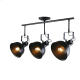 Ceiling light 3xE27 max 60W Metal + PVC black cable / Matt black Φ18X80XH41cm  RIVIERA - acadecor 