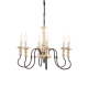 Pendant light 6 x E14 40W Metal / Cream - Beige + Antique russ D60XH150CM TOULOUSE - acadecor 