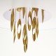 Pendant light 5 x E14 60W Metal + Fabric  / Champagne gold + White D60XH100CM CASCADA - acadecor 